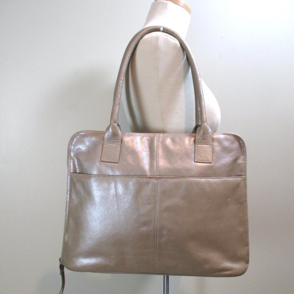 LATICO Leather Briefcase Laptop Commuter Bag Shoulder Tote Office Work Purse